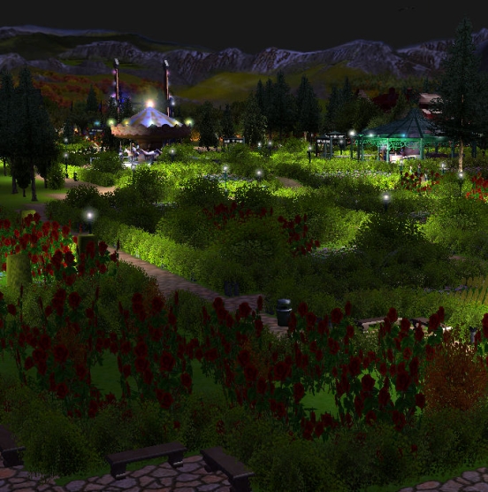 Bergalpa bei Nacht
